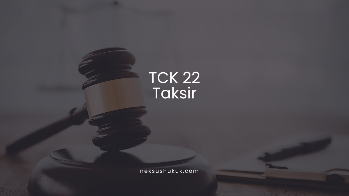 TCK 22: Taksir